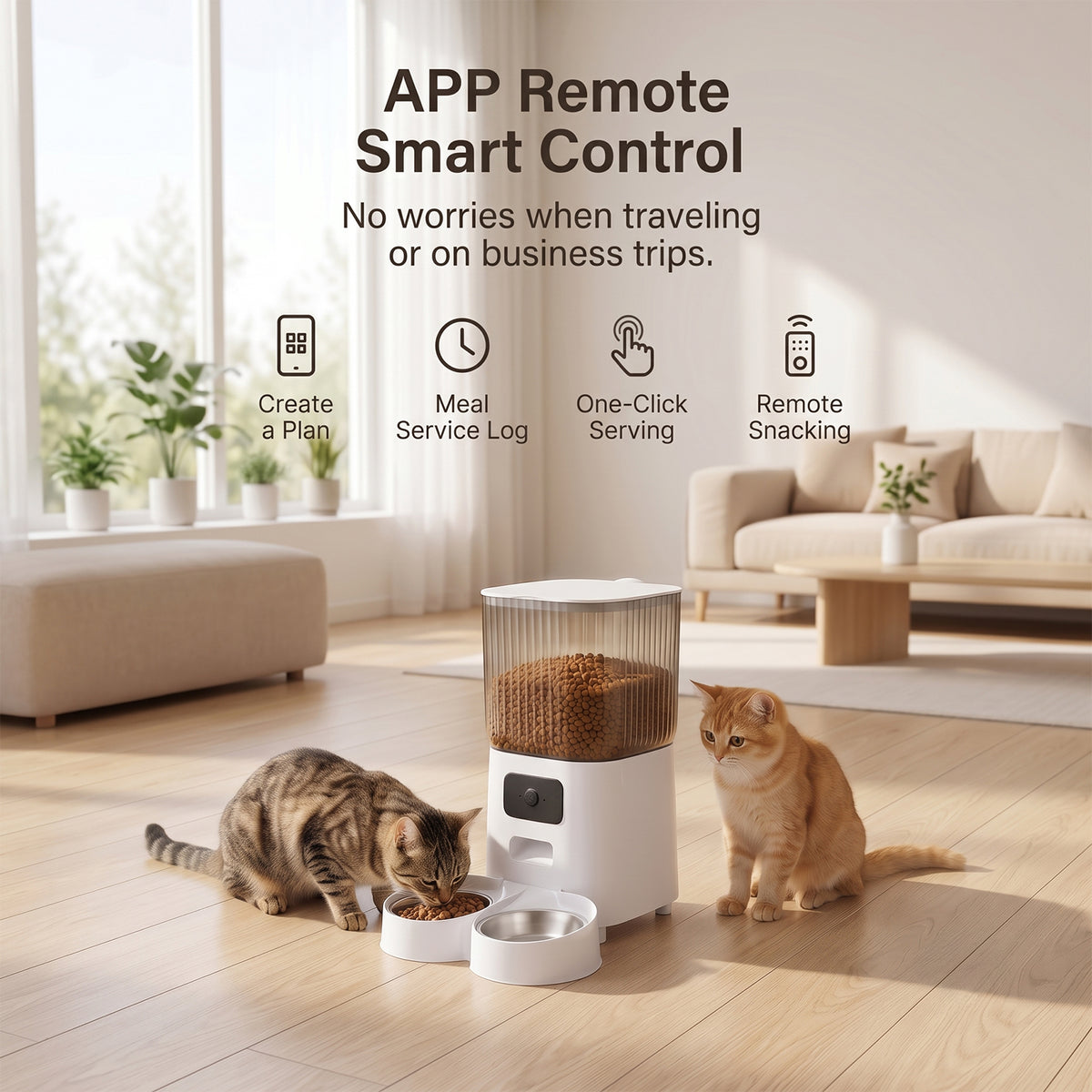 5L Dual Power Pet Feeder with App Control