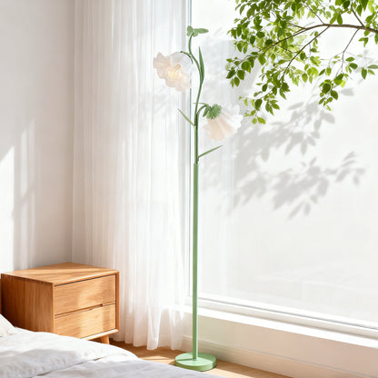 2-Light Flower Floor Lamp with Foot Switch