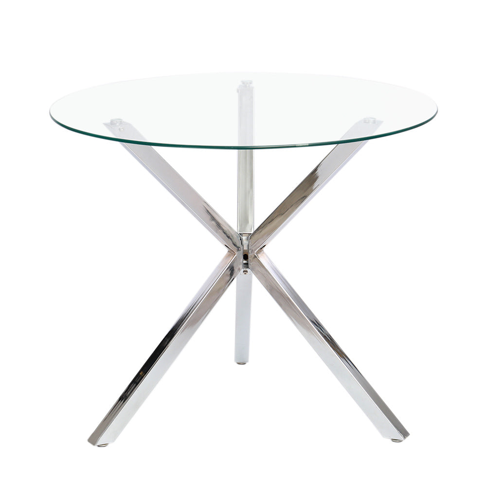 Dining Table Round Tempered Glass Coffee Table