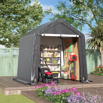 6 x 6 ft Garden Storage Shelter with Galvanised Steel Frame