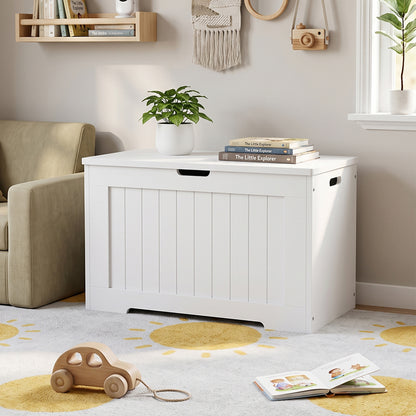 White Wooden Storage Chest Organiser Box