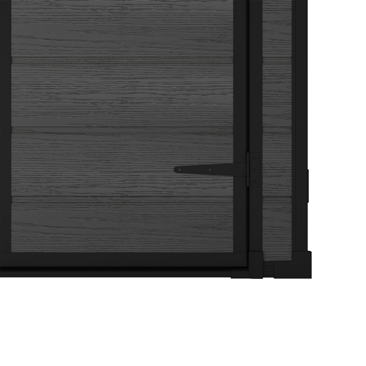 8 x 4 ft Plastic Garden Storage Shed with Pent Roof, Double Doors & Side Door