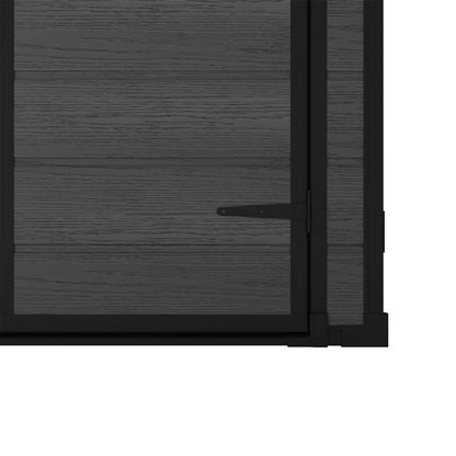 8 x 4 ft Plastic Garden Storage Shed with Pent Roof, Double Doors & Side Door
