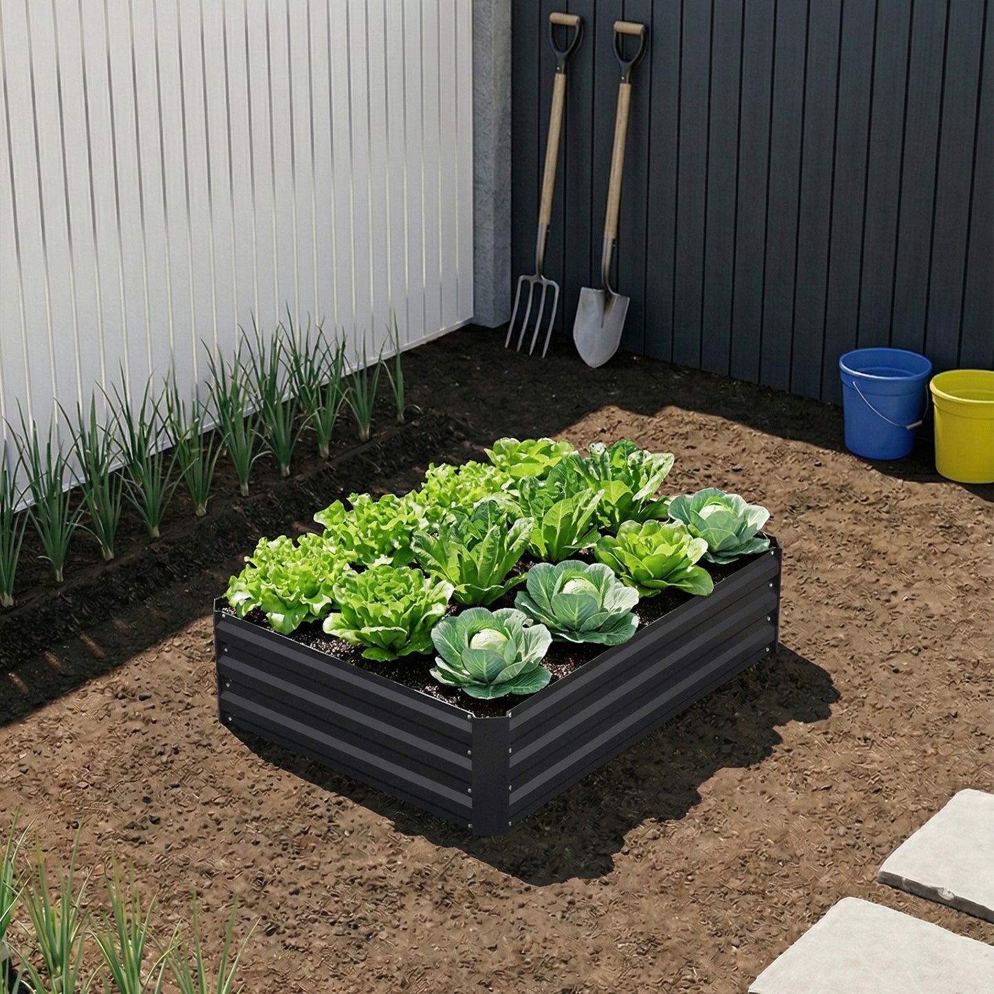 Galvanized Steel Raised Garden Bed