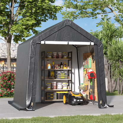6x6FT Galvanized Tube Storage Shed