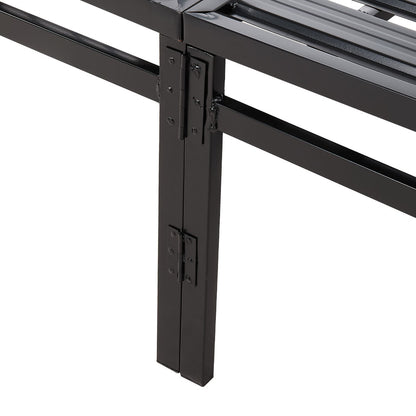 Metal Folding Bed Frame With Secure Buckle Design