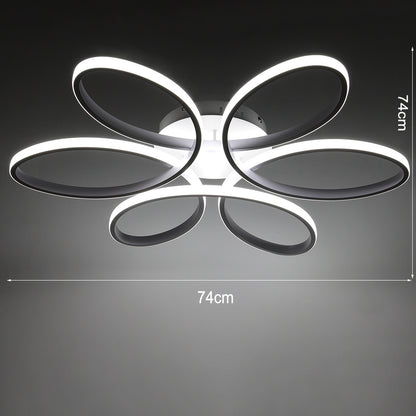 Modern Acrylic Petal LED Semi Ceiling Light