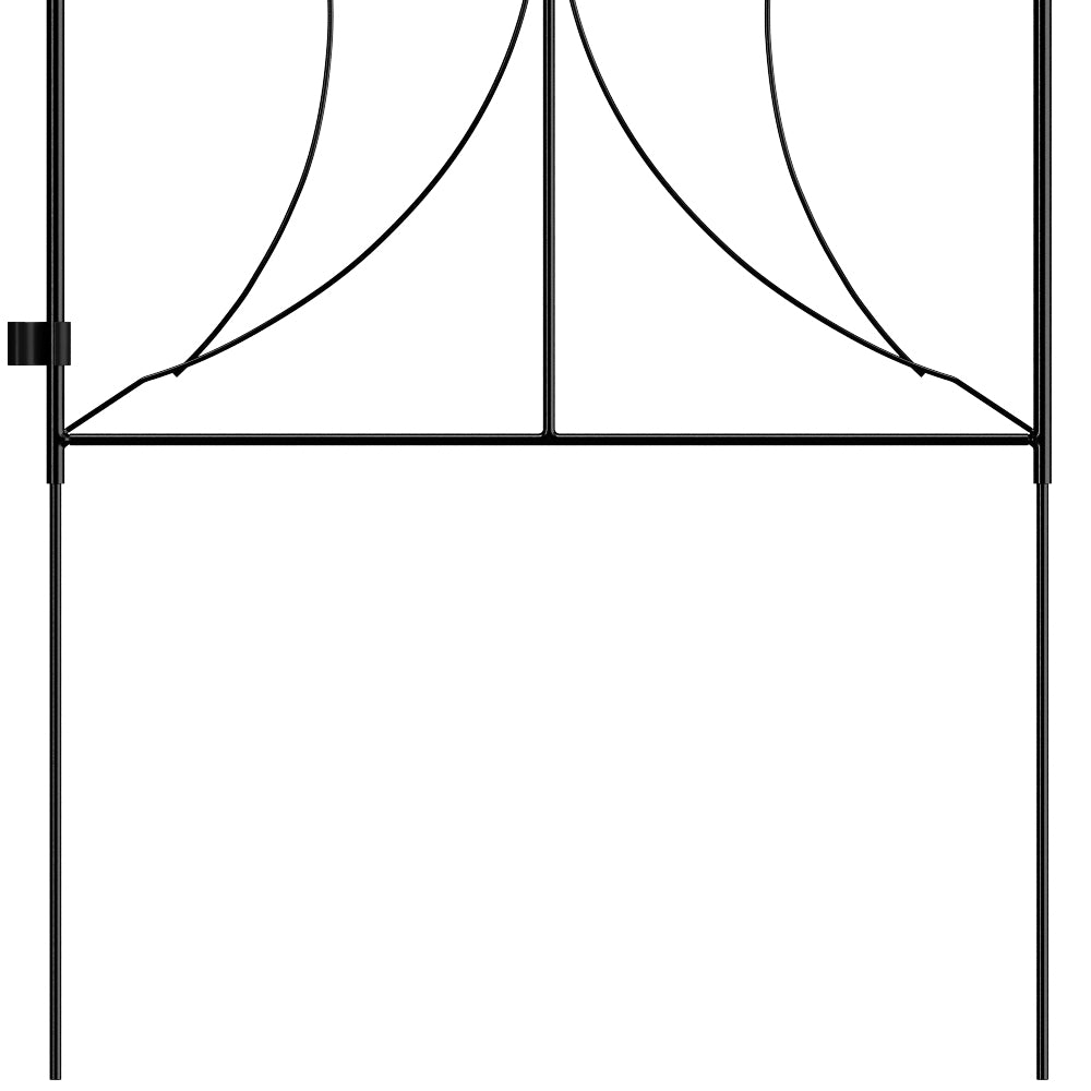10-Panel Metal Arched Garden Fence Yard Borders Decor Set