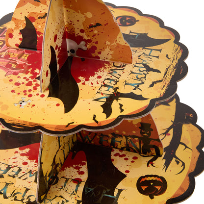 3-Tier Halloween Cardboard Cupcake Display Stand