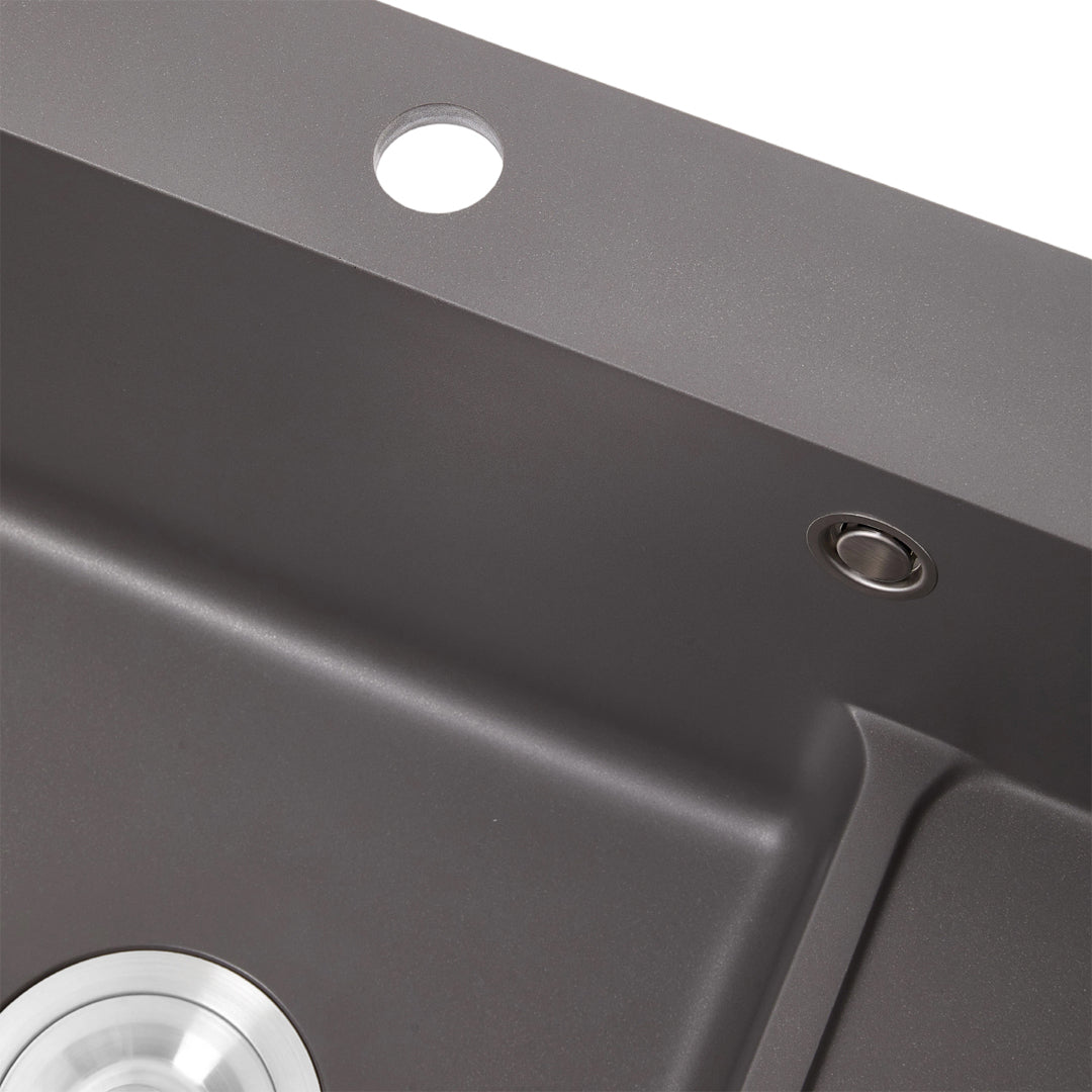Modern Quartz Resin Composite Kitchen Sink with Waste Kit
