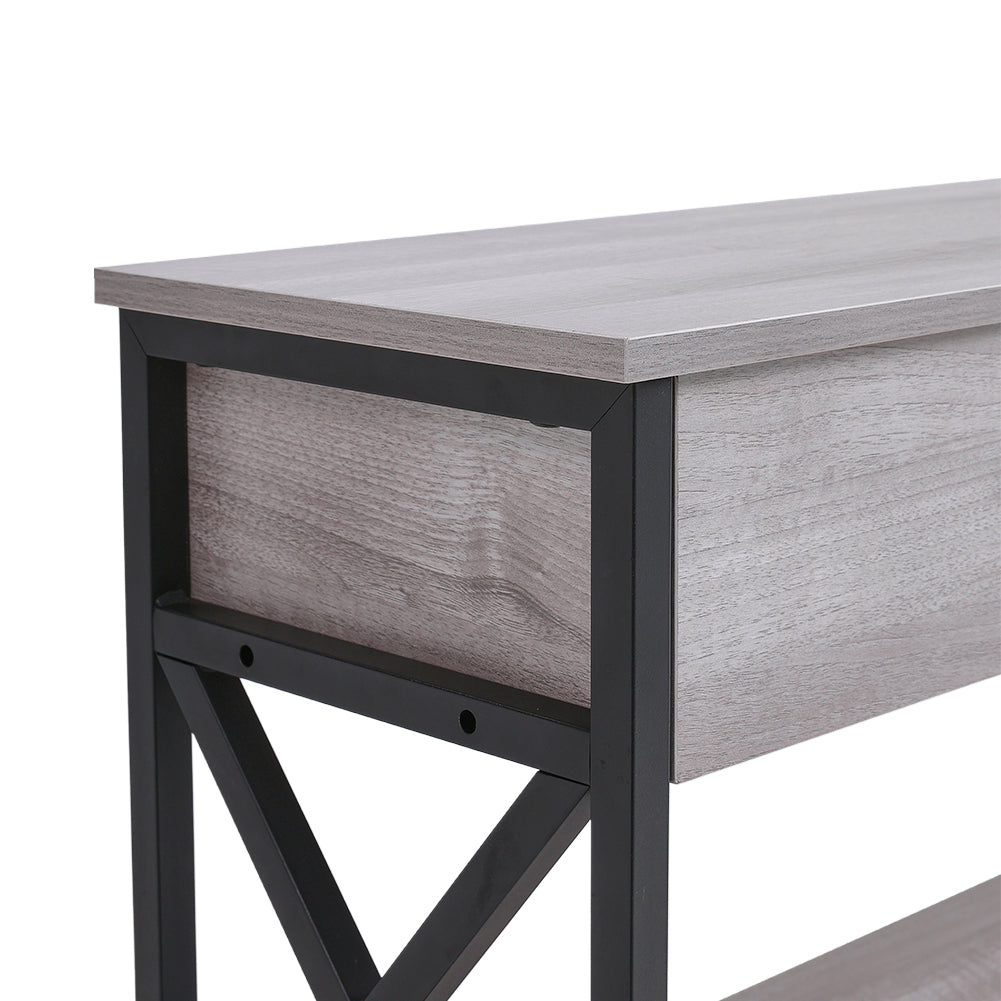Narrow Wooden Console Table with Drawers