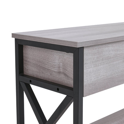 Narrow Wooden Console Table with Drawers