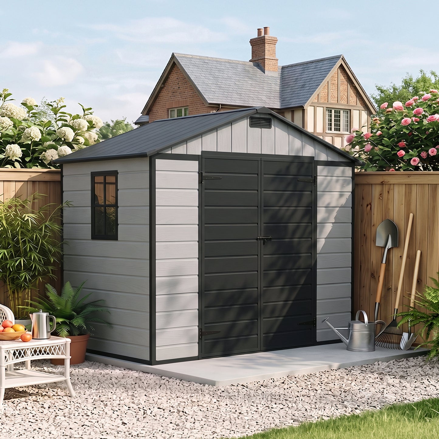 8x4 FT Large Garden Storage Shed