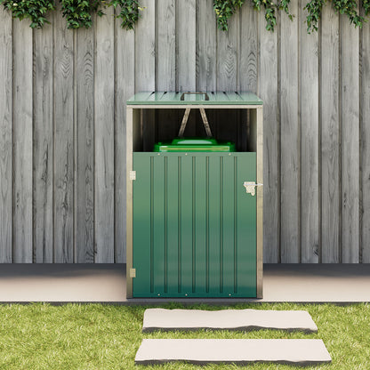Metal Outdoor Garbage Bin Shed For 1 Trash Bin