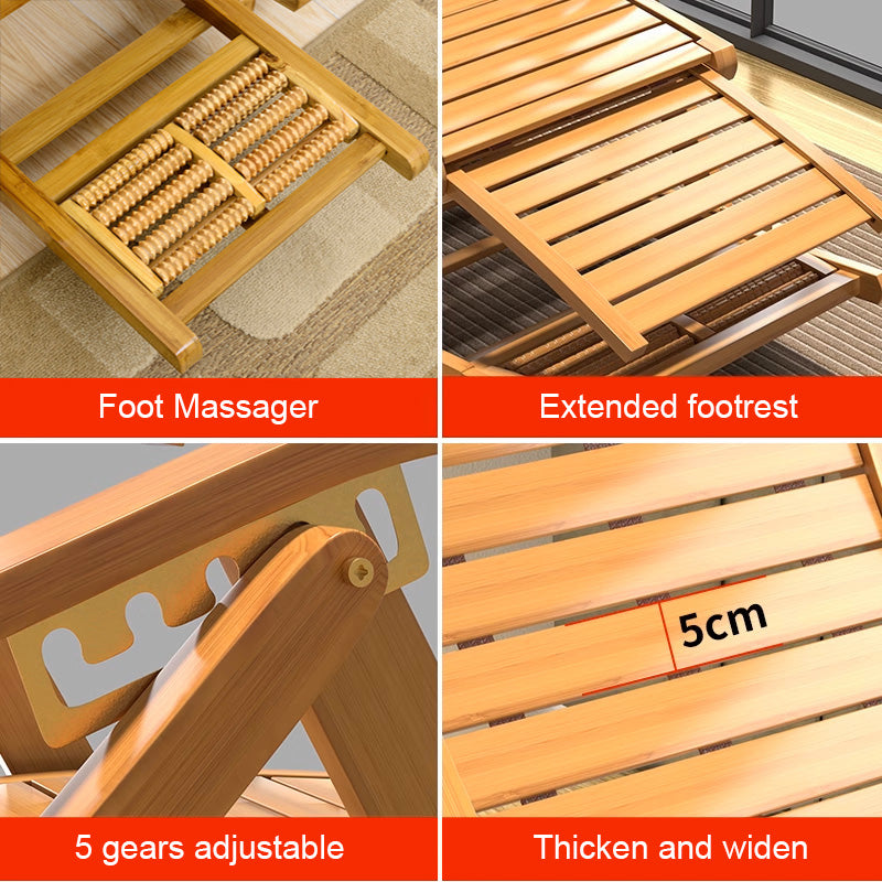 Bamboo Rocking Chair Foldable Recliner