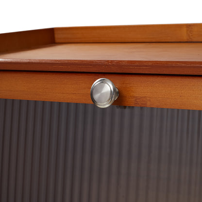 Bamboo Bread Storage Cabinet for Kitchen Counter