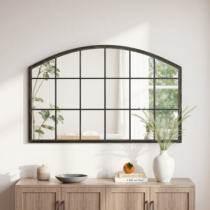 Framed Arched Wall Mirror for Decor