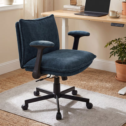 Chenille Height-Adjustable Office Chair