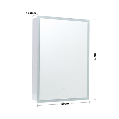 Rectangular Wall Mount Mirror Cabinet with LED Lighting