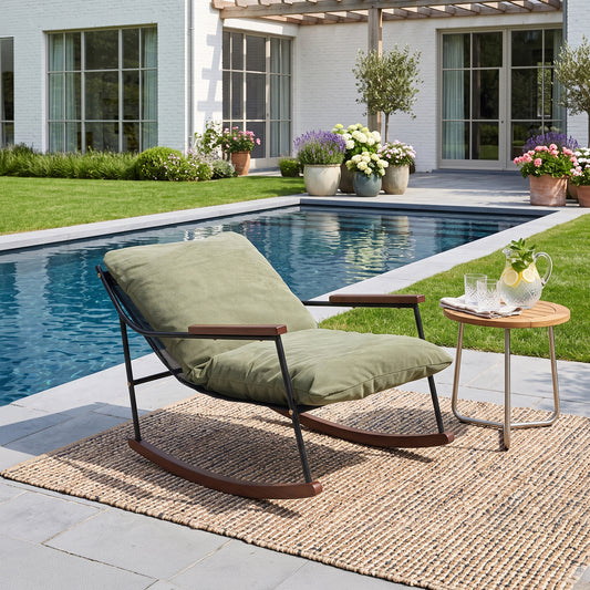 Green Rocking Chair with Cushion