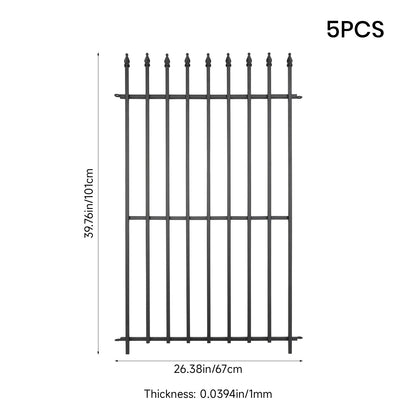5-Pack Decorative Metal Garden Fence Panels