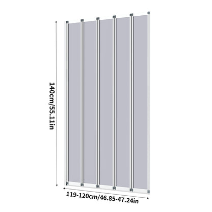 Bath Shower Screen with 5 Folding Panels