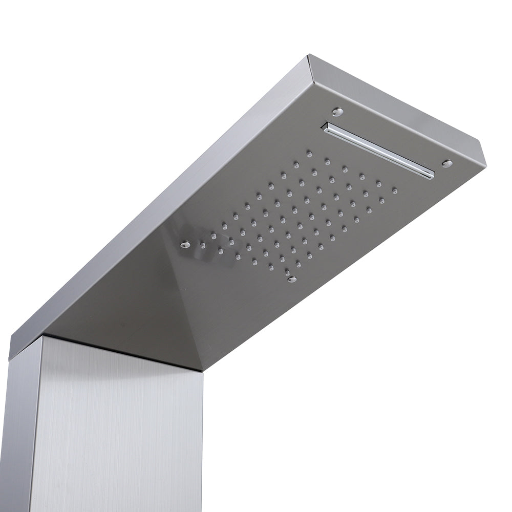 Wall Mount Stainless Steel Shower Panel Tower System with Shelf