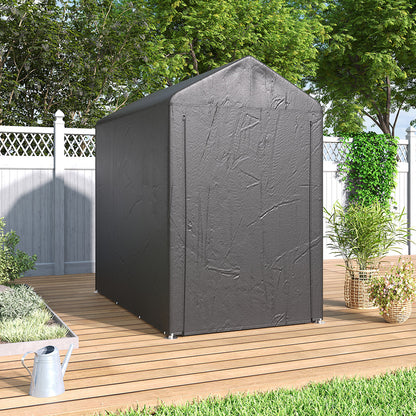 4 x 6 ft Portable Garden Storage Shelter with Roll-Up Door