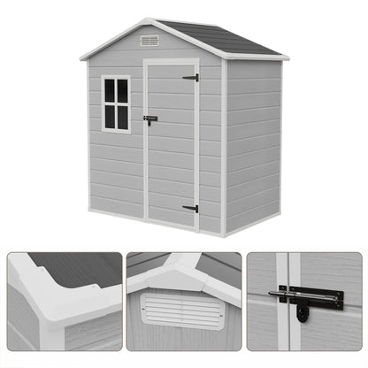 6x4FT Outdoor Plastic Storage Shed