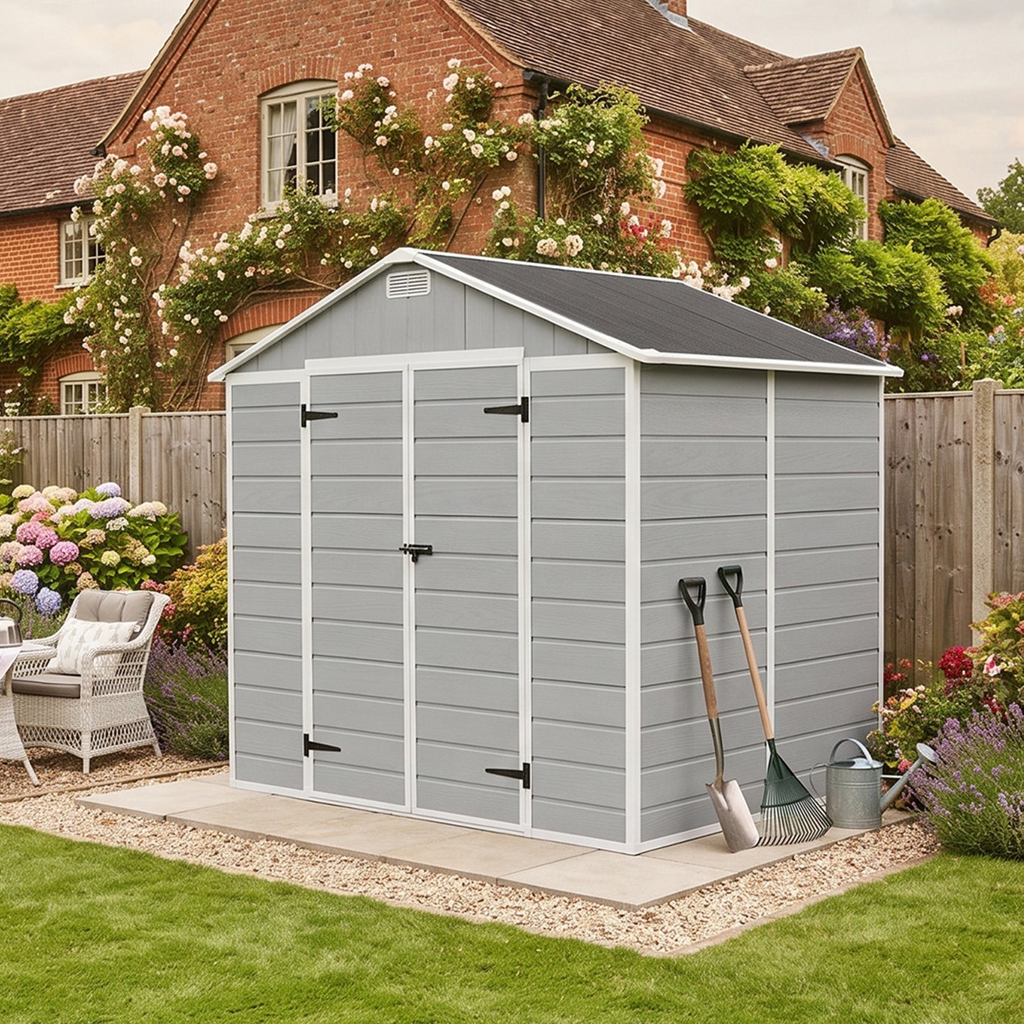 7x6 FT Large Garden Storage Shed