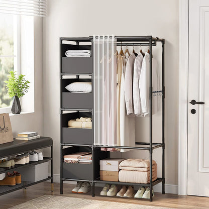 Portable Metal Closet Bedroom Cabinet