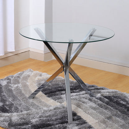 Dining Table Round Tempered Glass Coffee Table