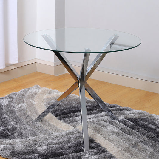 Dining Table Round Tempered Glass Coffee Table