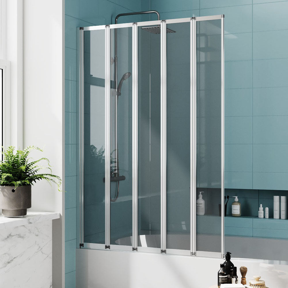 Bath Shower Screen with 5 Folding Panels