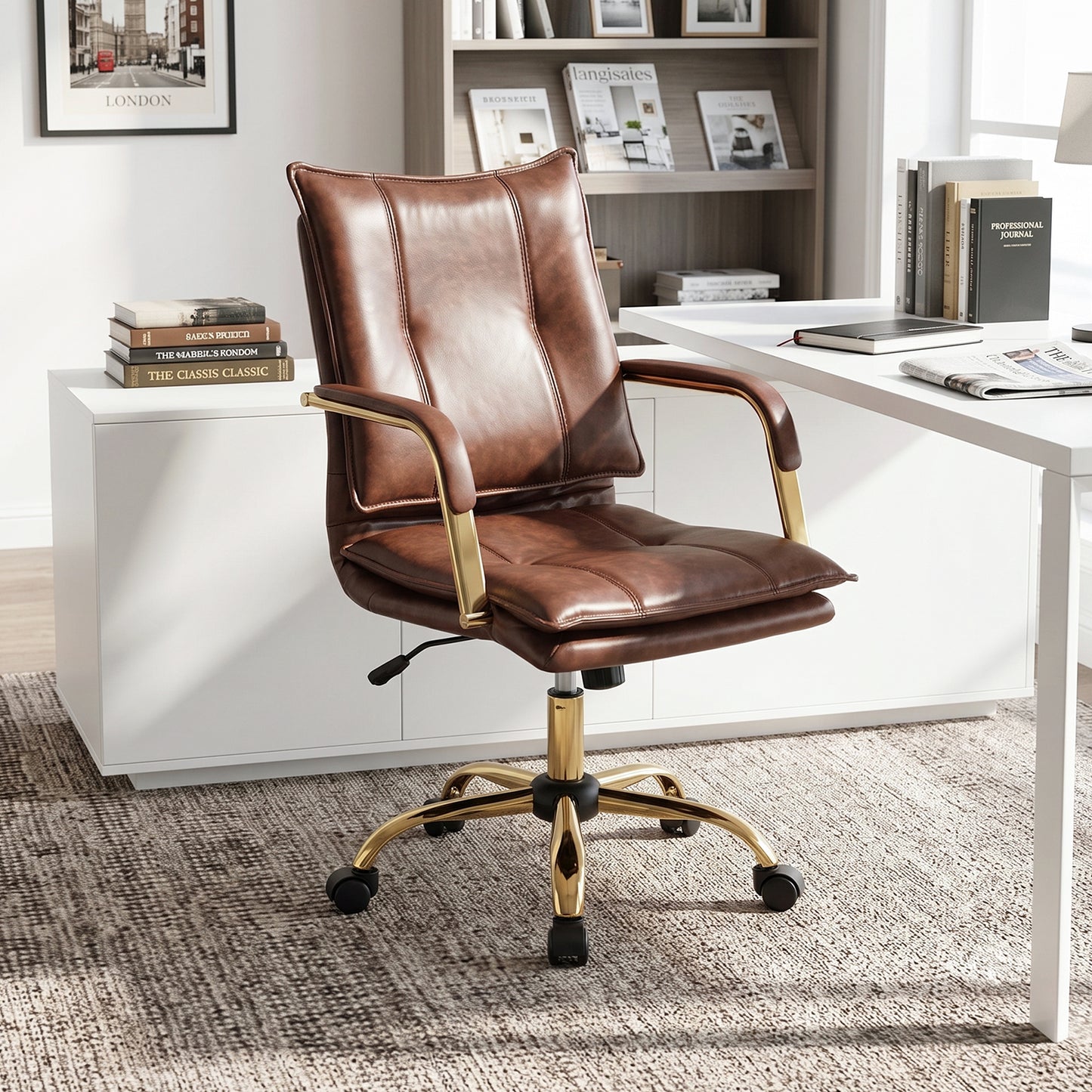 PU Leather Upholstered Office Chair