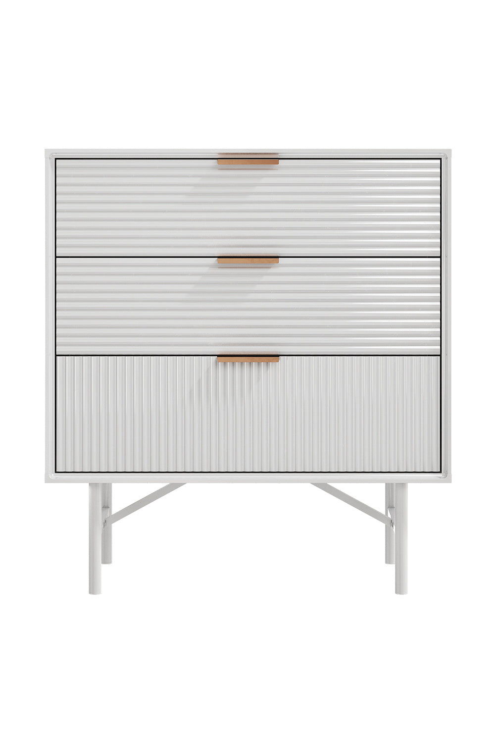 3-Tier Bedroom Striped Storage Cabinet