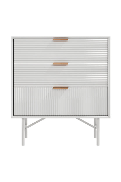 3-Tier Bedroom Striped Storage Cabinet
