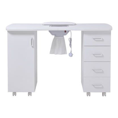 Manicure Table with Dust Collector and Wrist Cushion