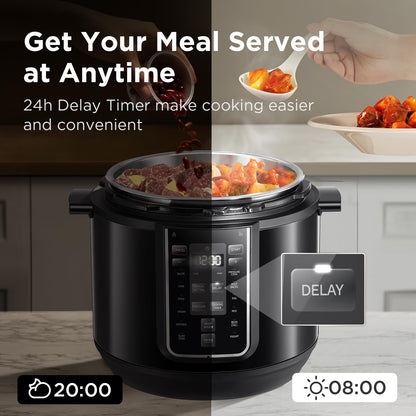 1200W Multifunctional Household Pressure Cooker 7.6L Stainless Steel Inner Pot