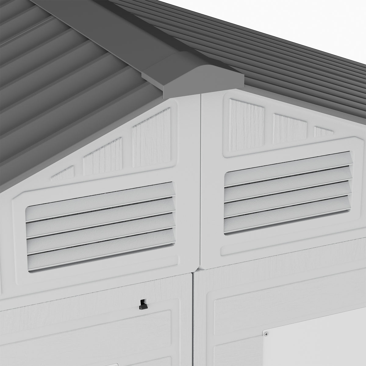8 x 6 ft Plastic Garden Storage Shed with Apex Roof & Double Doors