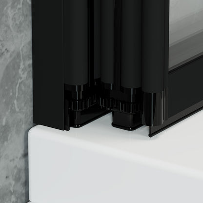 4 Panel Folding Over Bath Shower Screen
