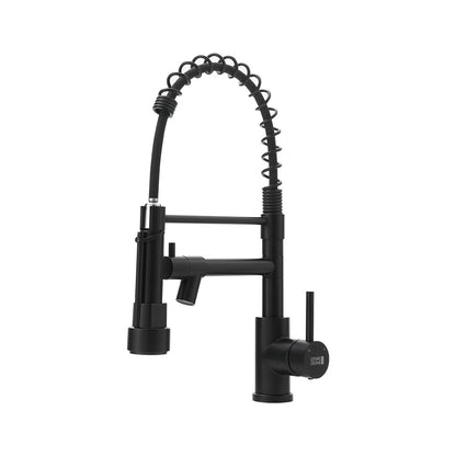 Stainless Steel Kitchen Faucet with Pull Down Spring Spout and Pot Filler
