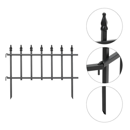 5-Pack Decorative Metal Garden Fence Panels