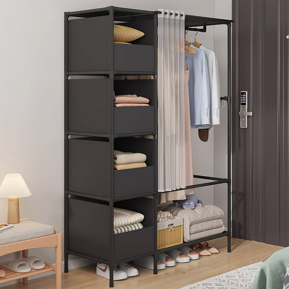 Portable Metal Closet Bedroom Cabinet
