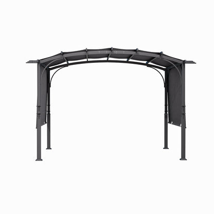 Retractable Arc-Shaped Steel Pergola