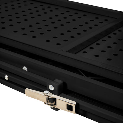 5-Tier Foldable Metal Storage Shelf with Casters