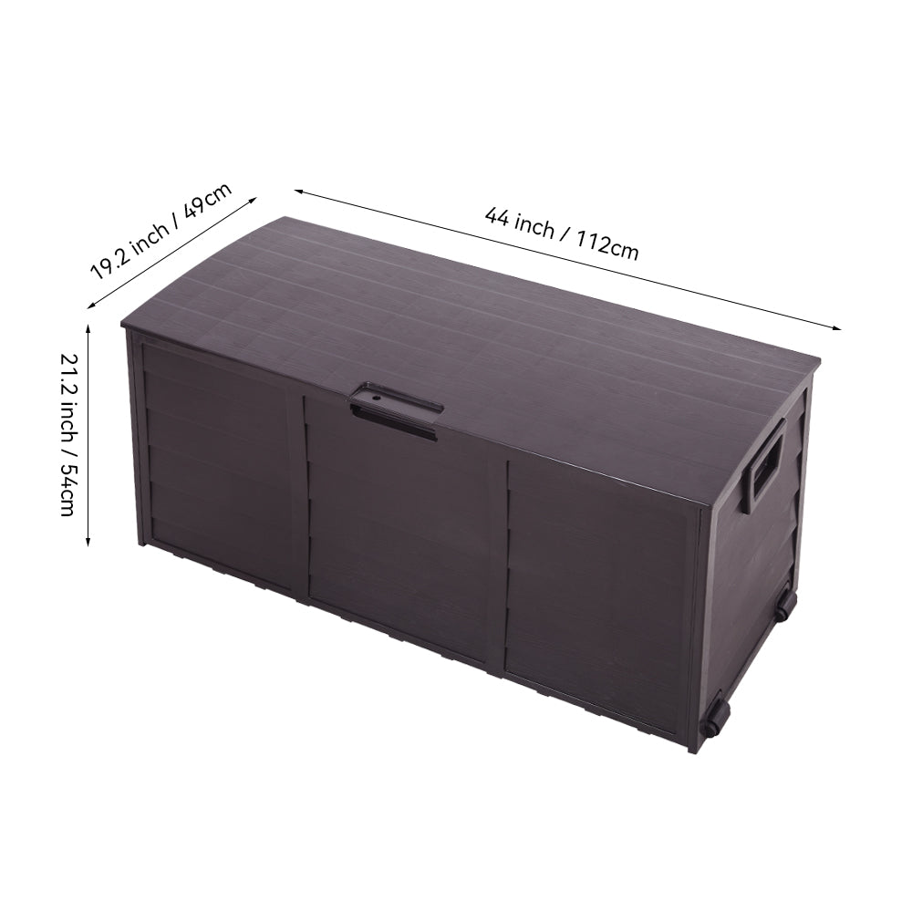 Outdoor PP Storage Deck Box with Wheels
