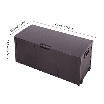 Outdoor PP Storage Deck Box with Wheels