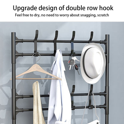 Entryway 4 Tier Shoe Rack with Coat Hanger