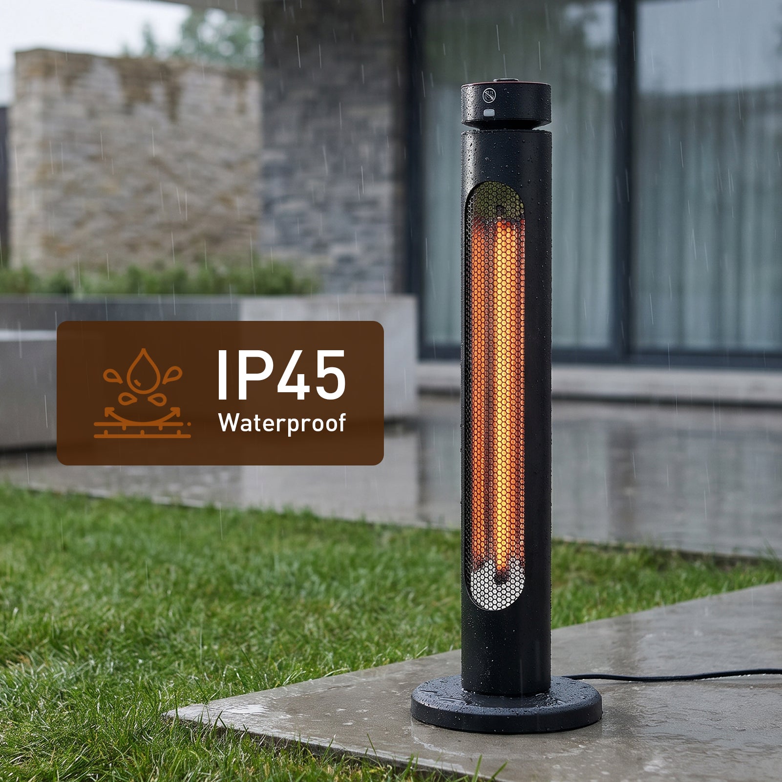 2000W Freestanding Infrared Patio Heater with Remote Control IP45 Rated